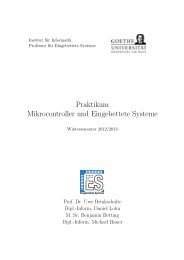 Praktikum Mikrocontroller und Eingebettete Systeme