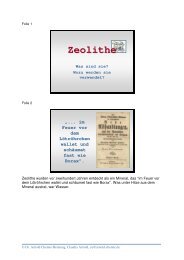 Zeolithe - Dr. Arnold Chemie-Beratung