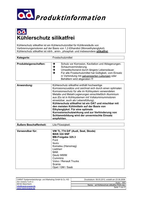Produktinformation - Webkat