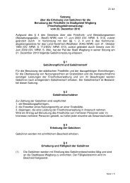 Satzung über die Erhebung von Gebühren für die ... - Stadt Wegberg