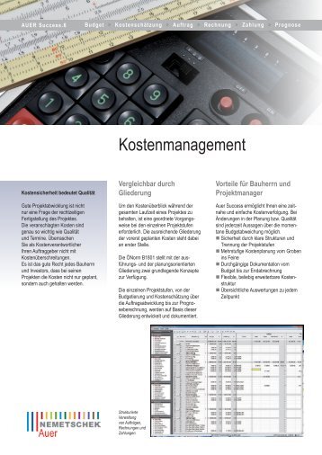 Kostenmanagement - AUER - Die Bausoftware GmbH