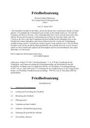 Friedhofssatzung - Evangelische Kirchengemeinde Lünen