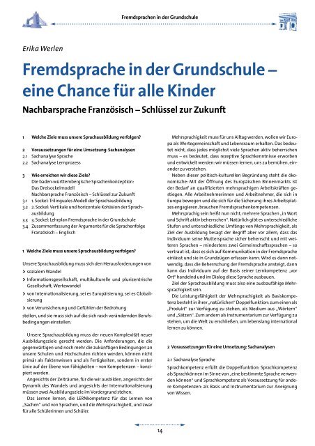 GRUNDSCHULE Fremdsprachen - (LTSC) Karlsruhe ...