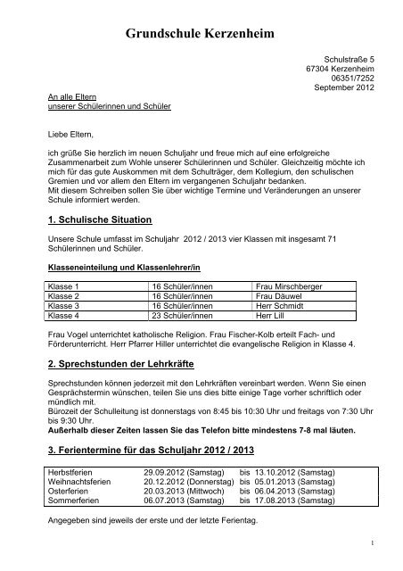 Infobrief September 2012 - Grundschule Kerzenheim