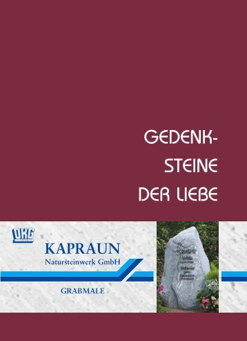 GEDENK- STEINE DER LIEBE - Natursteinwerk Kapraun