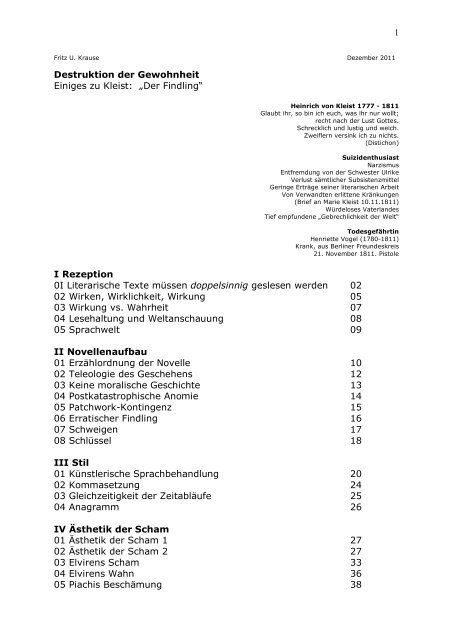 Vortrag Kleist 18dez11 - FritzUdoKrause.de