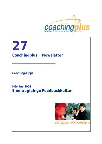 Eine tragfähige Feedbackkultur - Coaching-Magazin
