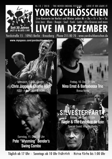 LIVE IM DEZEMBER - Yorckschlösschen