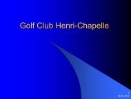 Info neue Mitglieder - Golf Club Henri-Chapelle