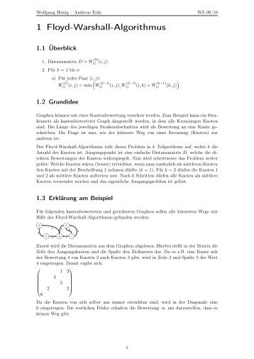 1 Floyd-Warshall-Algorithmus