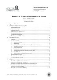 Formvorschriften - Rechnungswesen - Goethe-Universität