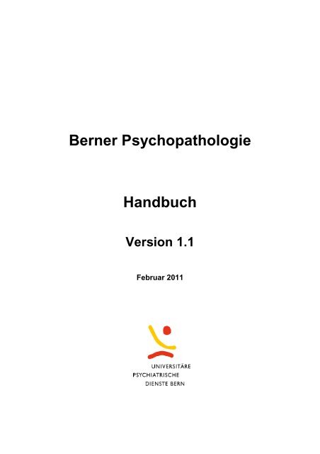 Berner Psychopathologie Handbuch - 