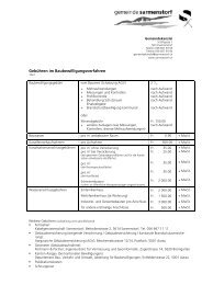 Gebühren im Baubewilligungsverfahren - Gemeinde Sarmenstorf