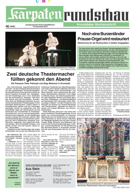 Zwei deutsche Theatermacher füllten gekonnt den Abend