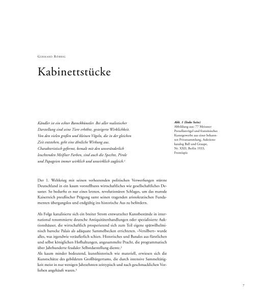 Leseprobe als PDF - Kabinettstücke - Ausstellung im Amira-Palais