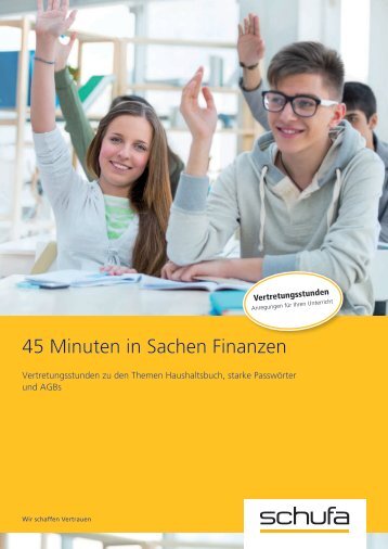 45 Minuten in Sachen Finanzen - SCHUFA macht Schule