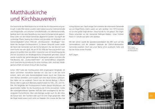 Festschrift 50 Jahre Matthäuskirche - Dietrich-bonhoeffer-gemeinde.de