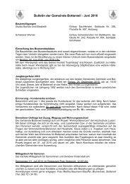 Bulletin der Gemeinde Bottenwil - Juni 2010