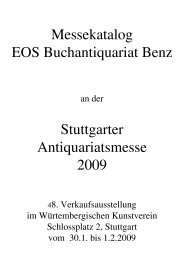 Messekatalog EOS Buchantiquariat Benz Stuttgarter ...