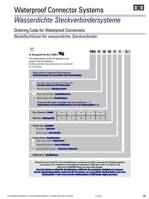 Waterproof Connector Systems Wasserdichte ... - Elfa