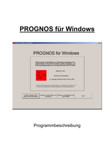 PROGNOS für Windows - SVWS-NRW