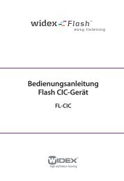 Bedienungsanleitung Flash CIC-Gerät - Widex