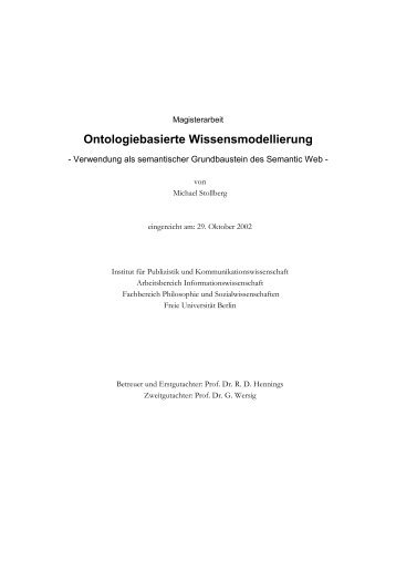 vollständige Magisterarbeit zum Thema - Michael Stollberg