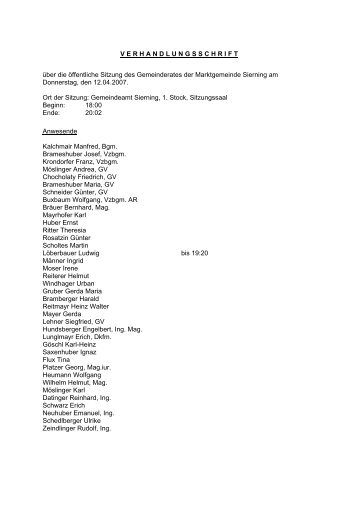 GR-Protokoll 20070412 - .PDF - Sierning