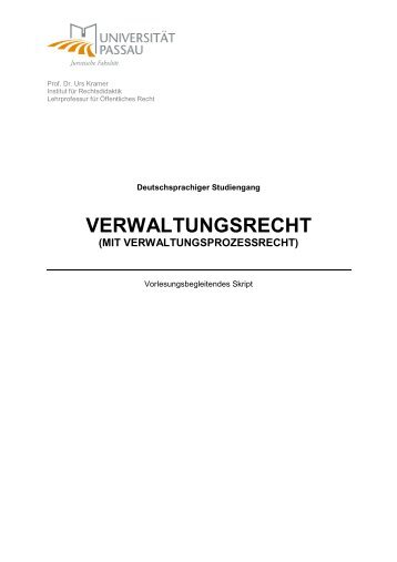 VERWALTUNGSRECHT