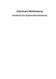 SafeGuard MailGateway - Handbuch für ... - Sophos