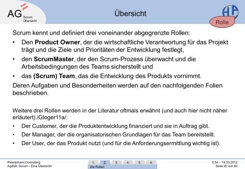 PECO: Scrum-Übersicht, (C) Peterjohann Consulting, 2013