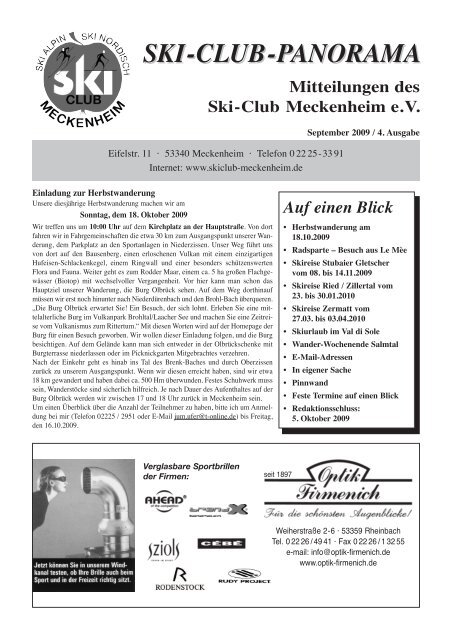 SKI CLUB-MECKENHEIM 09-2009 - auf unserer Homepage