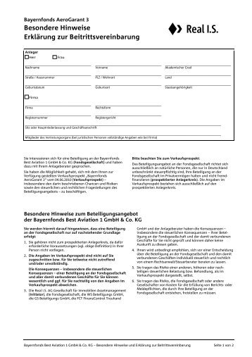 RealIS-BayernfondsAeroGarant3-Freistellungserklärung