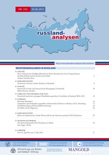 Russland-Analyse Nr. 256 - Laender-Analysen