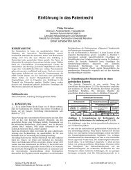 Einführung in das Patentrecht - zur Vorlesung (www.net.in.tum.de ...