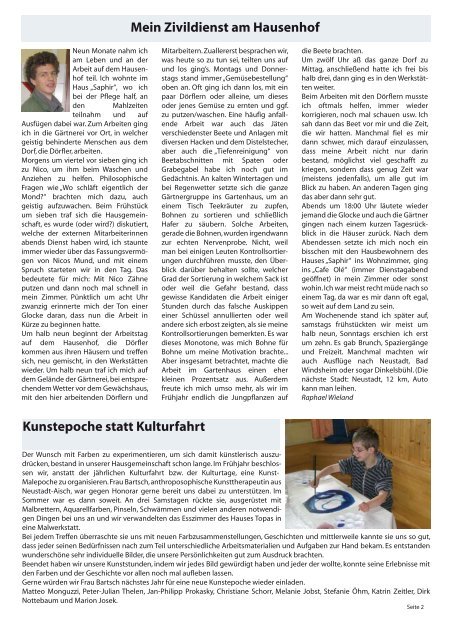 Hausenhof Zeitung 3/2 008