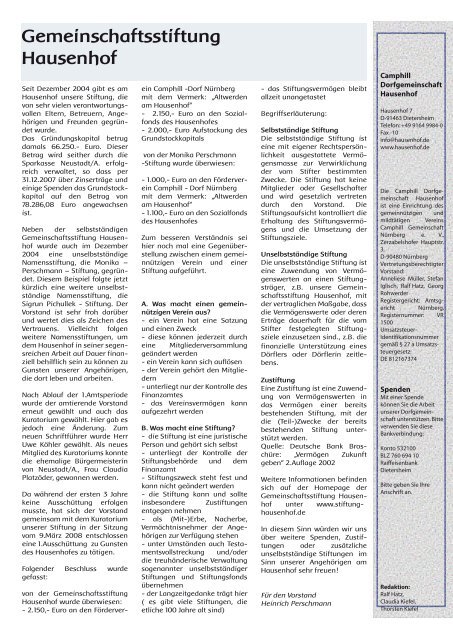 Hausenhof Zeitung 3/2 008