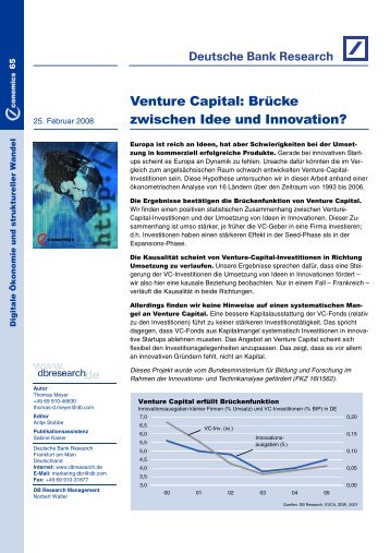 Venture Capital: Brücke zwischen Idee und Innovation?