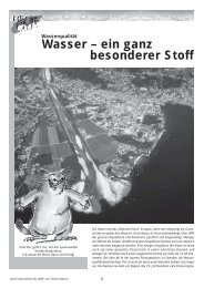 Wasserqualität: Wasser - ein ganz besonderer Stoff