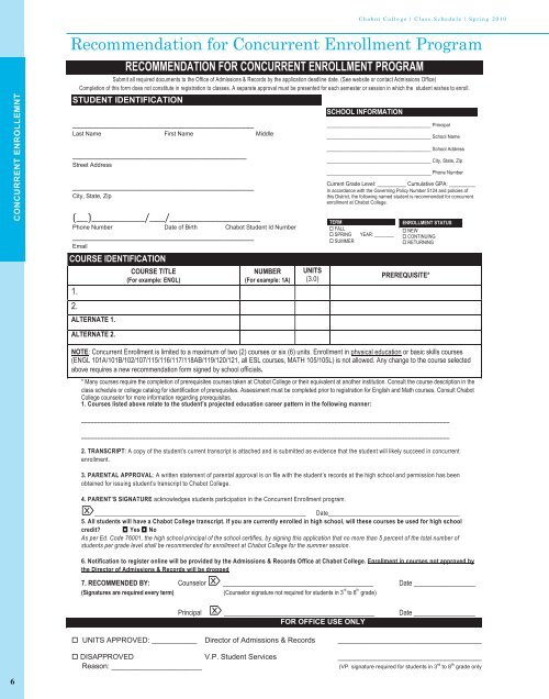 Chabot College | Class Schedule | Spring 2010 Spring 2010