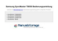 Samsung SyncMaster TB550 Bedienungsanleitung - Manualstorage