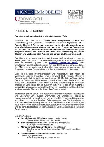 PRESSE-INFORMATION - Aigner Immobilien GmbH