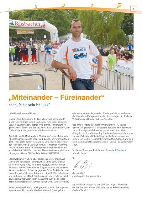 DAS FIRMENLAUF-MAGAZIN - 6. Firmenlauf Köln