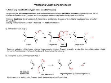 Vorlesung Organische Chemie II