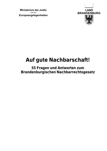 FAQ zum Brandenburgischen Nachbarrechtsgesetz - Rehfelde