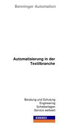 Automatisierung in der Textilbranche Benninger Automation