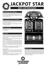 Spiel- und Gewinnplan Jackpot Star s/w - Adp Gauselmann GmbH