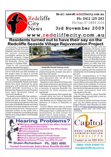 20091103Edition227 - Redcliffe City News