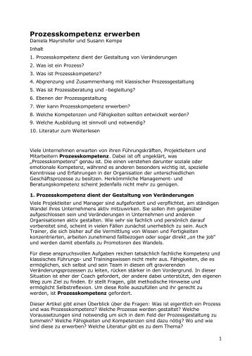 Prozesskompetenz erwerben - Consensa