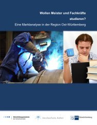 Wollen Meister und Fachkräfte studieren? Eine Marktanalyse in der ...